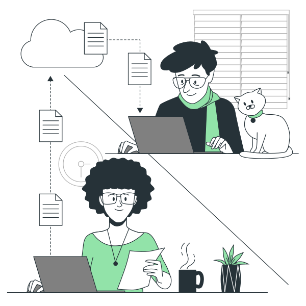 自宅で働くイメージ